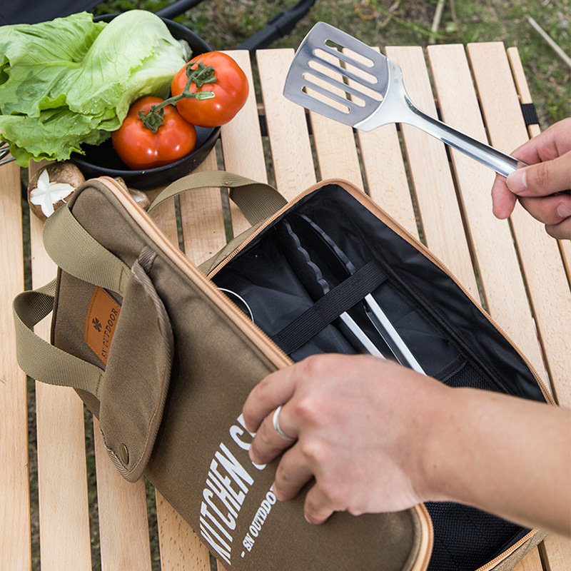 Camping Cooking Backpack - Conjunto de Utensílios de Cozinha para