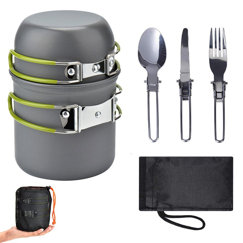 Camping Cooking Easy - Conjunto de panelas portáteis para acampamento,