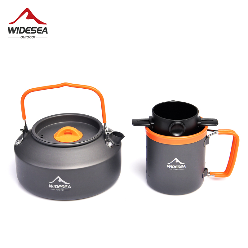 Camping Cooking Set With Kettle - Widesea-Camping Coffee Cookware Set, Equipamentos de