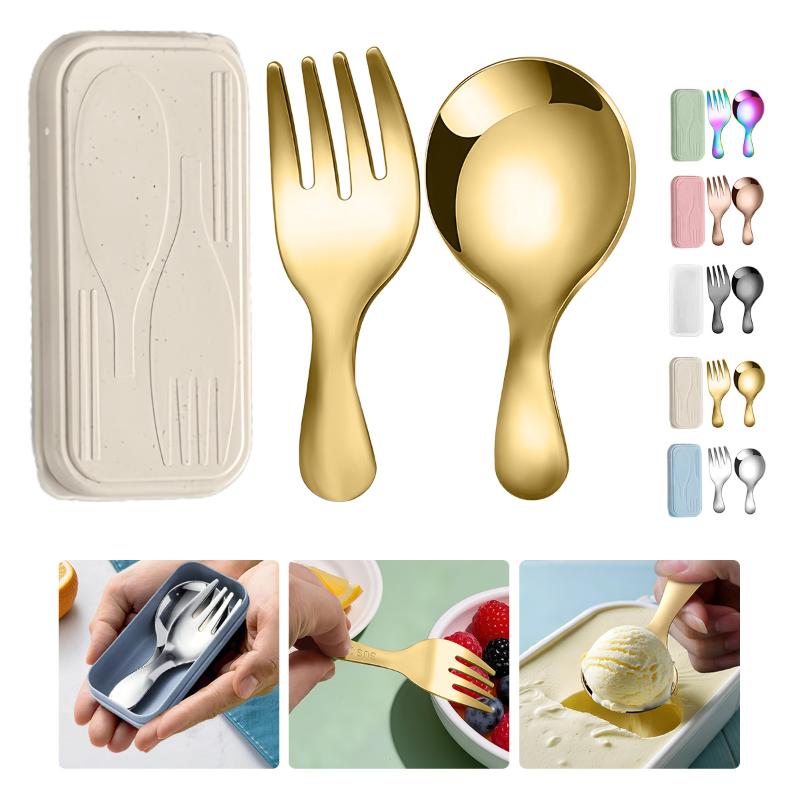 Camping Outdoor Cooking Set - Conjunto de talheres de aço inoxidável