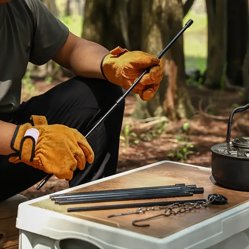 Camping Cooking Pot Tripod - Suporte Tripé Grande para Fogueira ao