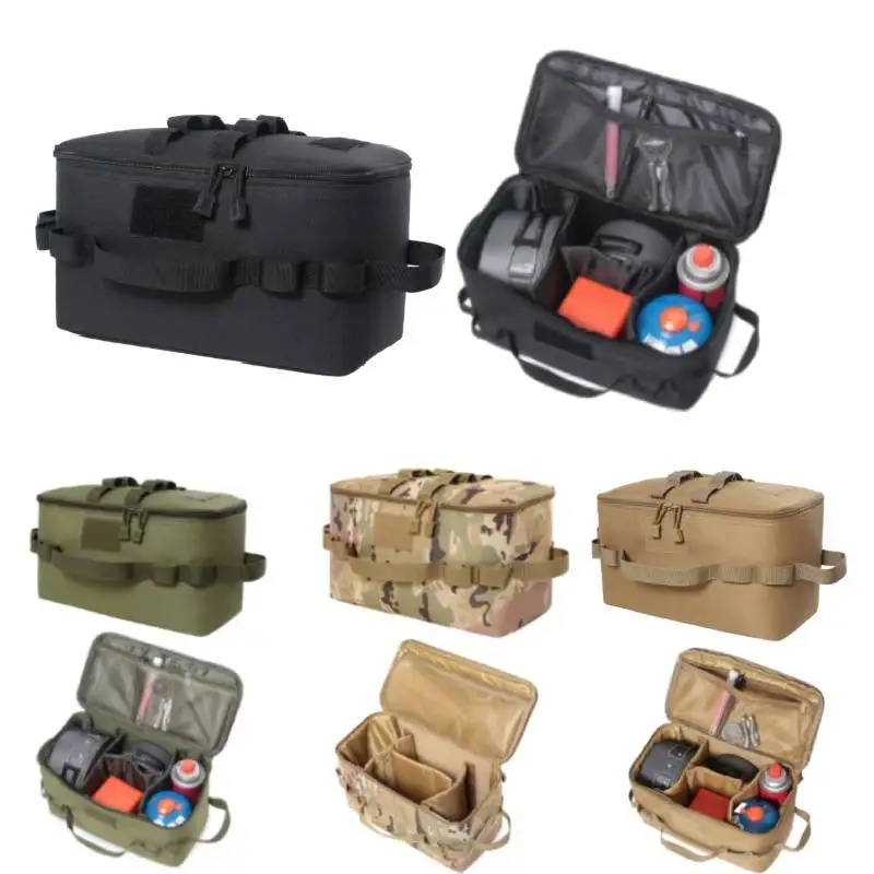 Camping Outdoor Cooking Set - Bolsa Tática de Armazenamento para Camping,