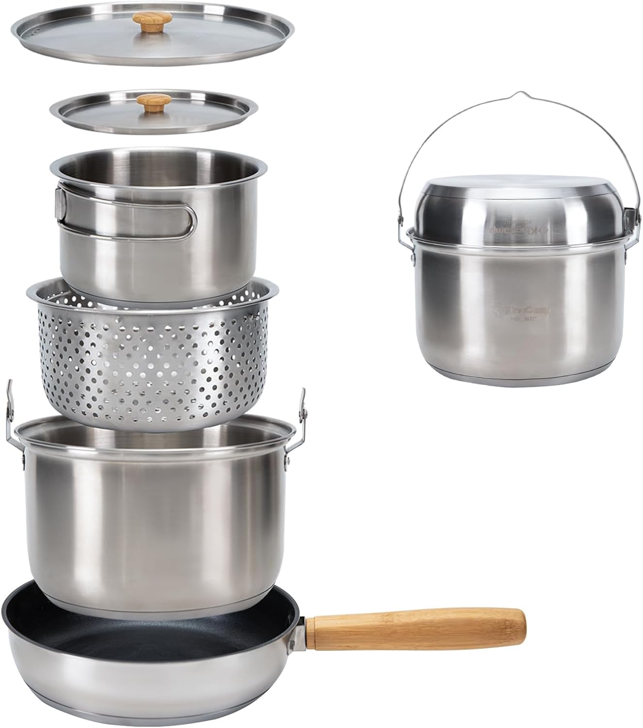 Camping Cooking Set With Kettle - Conjunto de Utensílios de Cozinha para