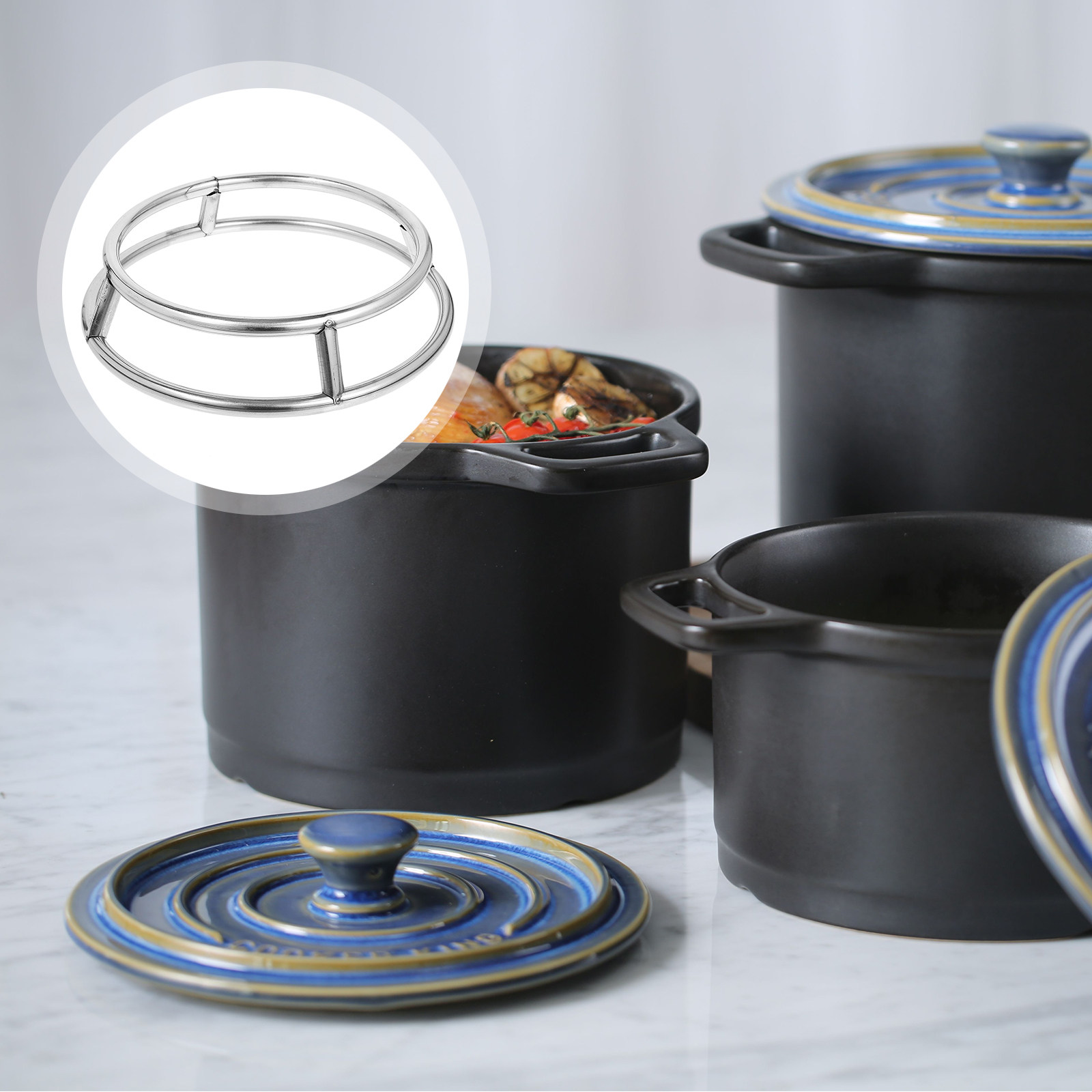 Camping Cooking Pot Tripod - Suporte para Panela de Aço Inoxidável