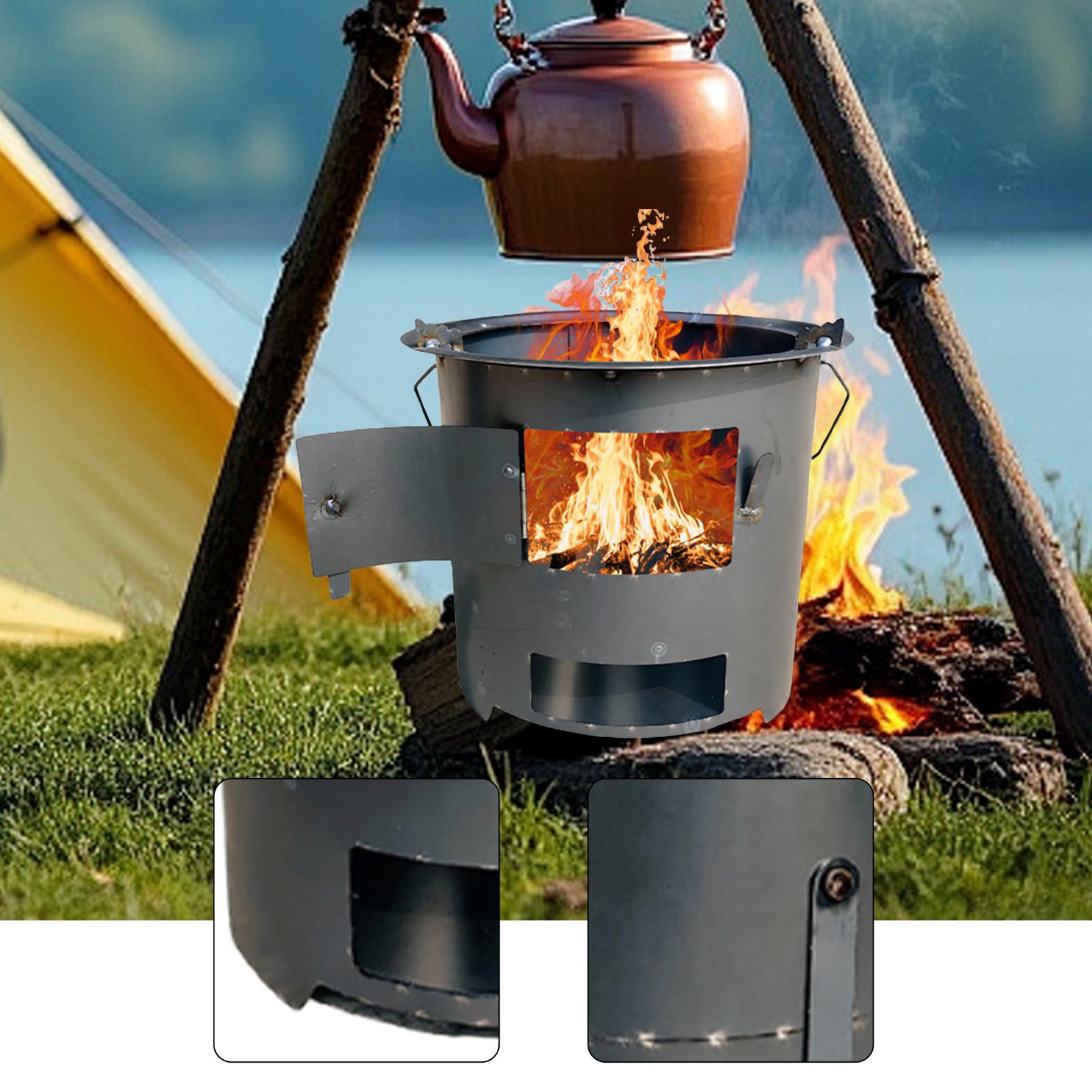 Camping Cooking Over Fire - Forno de madeira interior multiuso aquecedor