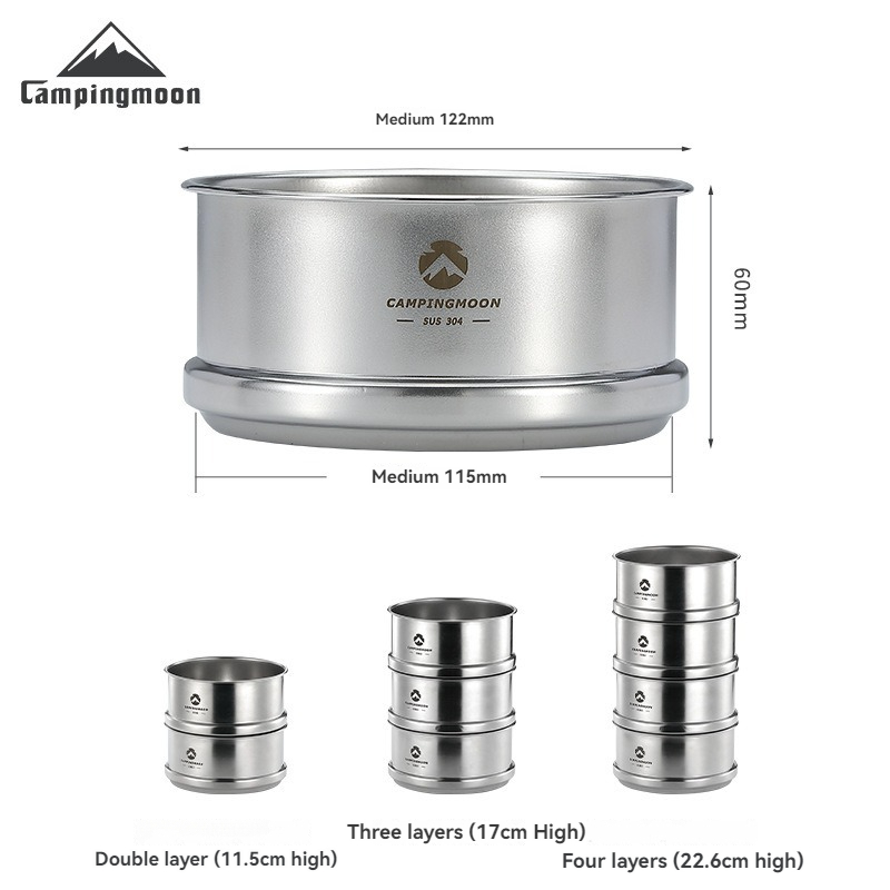 Camping Cooking Dishes - CAMPINGMOON Portatle acampamento ao ar livre