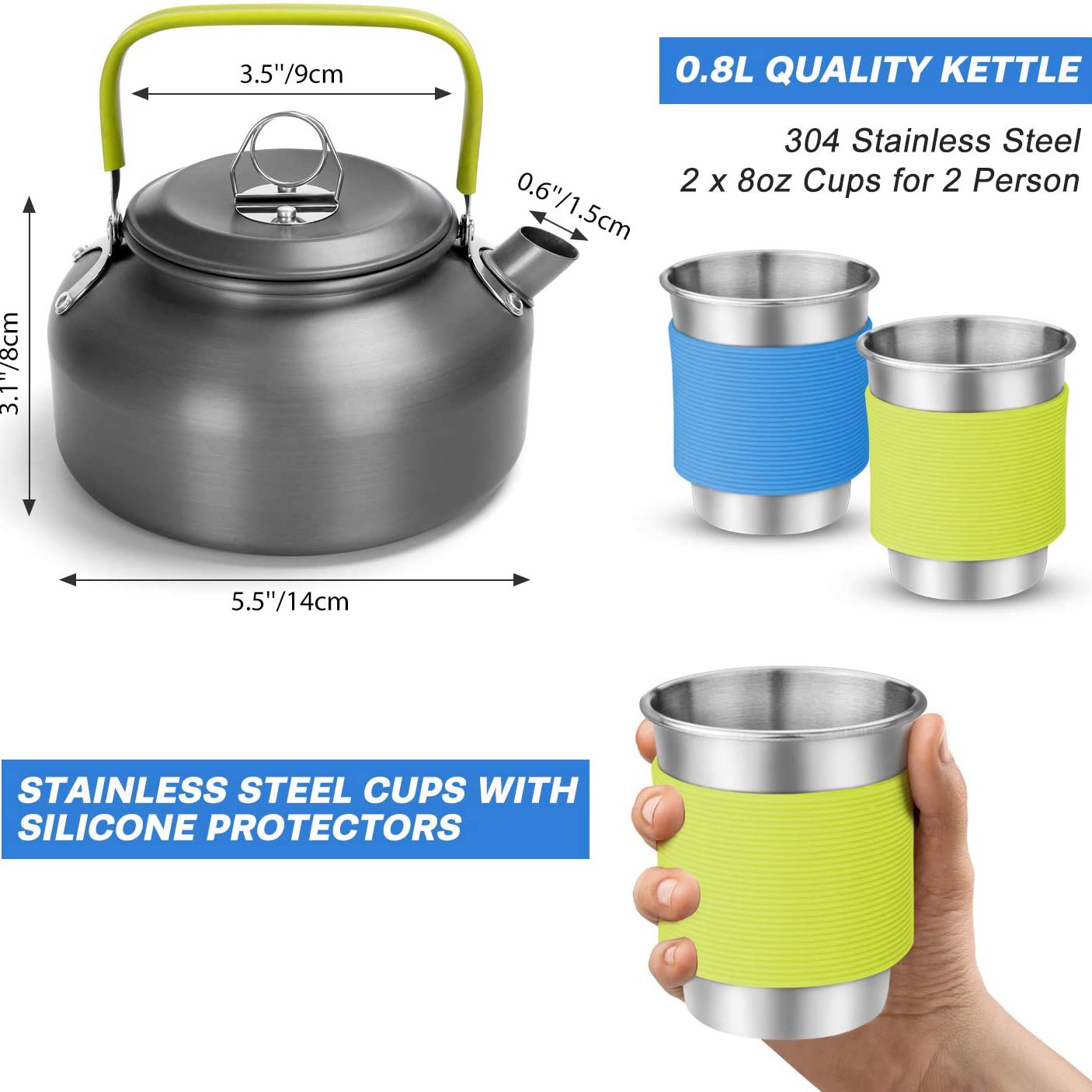 Conjunto de Cozinha para Campi - Camping Cooking Set With Kettle avaliação e preço