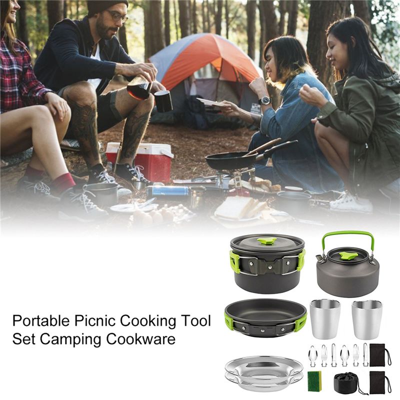 【Compradores】 Panelas de acamp - Camping Cooking Pot Set avaliação e preço