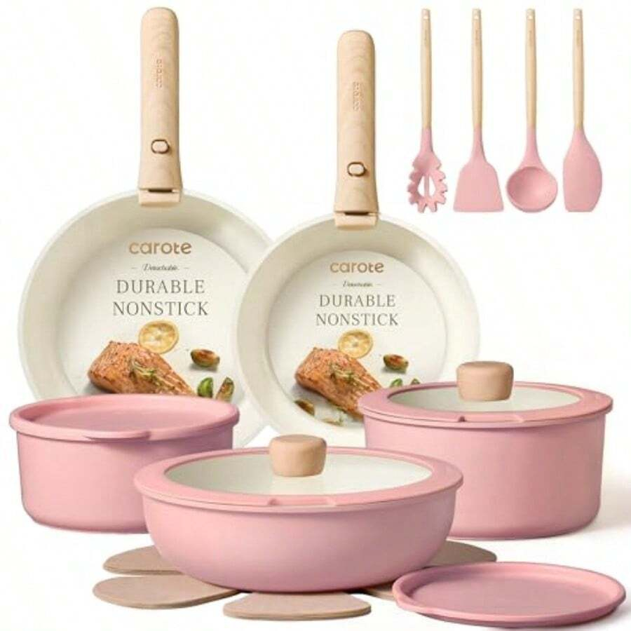 Conjunto de 19 peças de panela - Camping Cooking Set Detachable Handle avaliação e preço