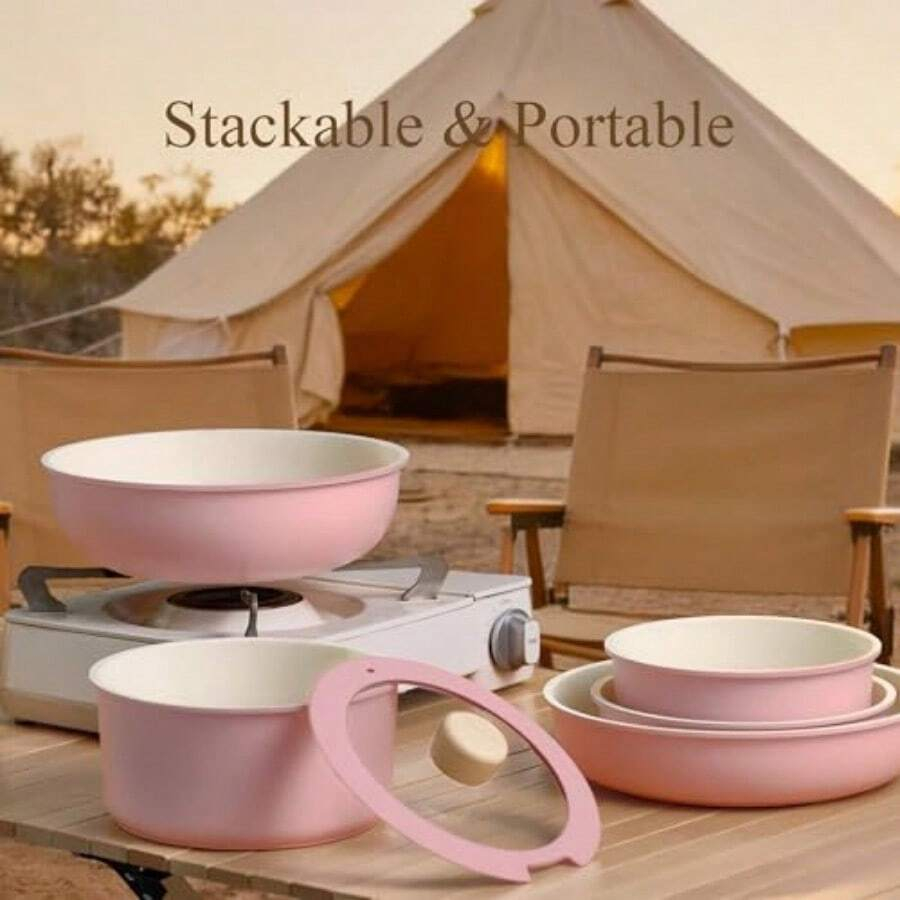 Conjunto de 19 peças de panela - Camping Cooking Set Detachable Handle avaliação e preço