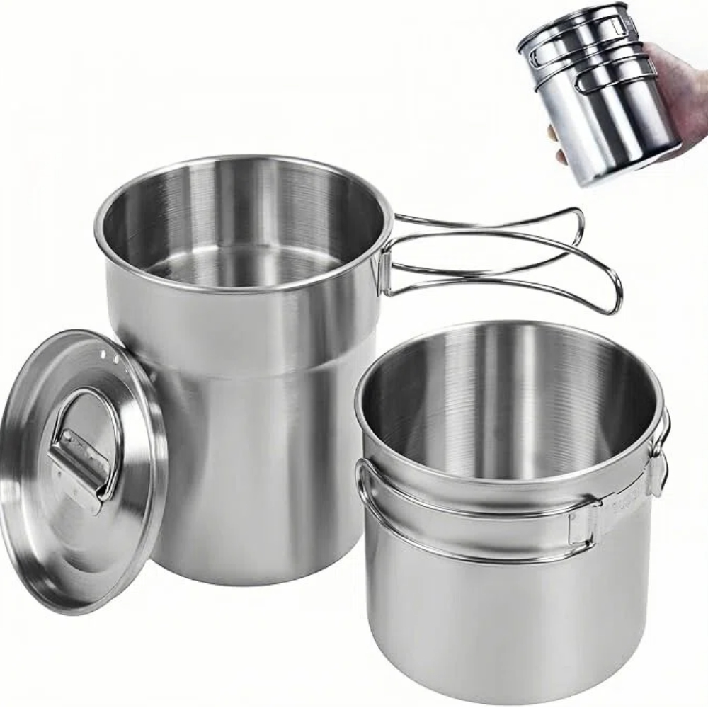 Canecas Dobráveis para Camping - Camping Cooking Pot Set avaliação e preço