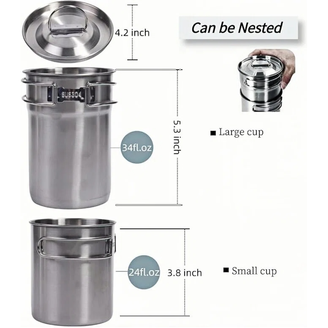 Canecas Dobráveis para Camping - Camping Cooking Pot Set avaliação e preço