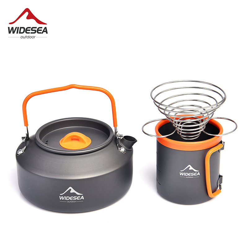 Widesea-Camping Coffee Cookwar - Camping Cooking Set With Kettle avaliação e preço