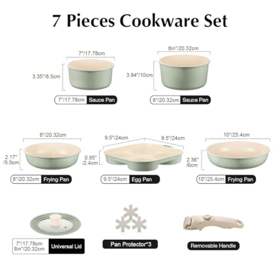 Conjunto de Panelas e Frigidei - Camping Cooking Set Detachable Handle avaliação e preço