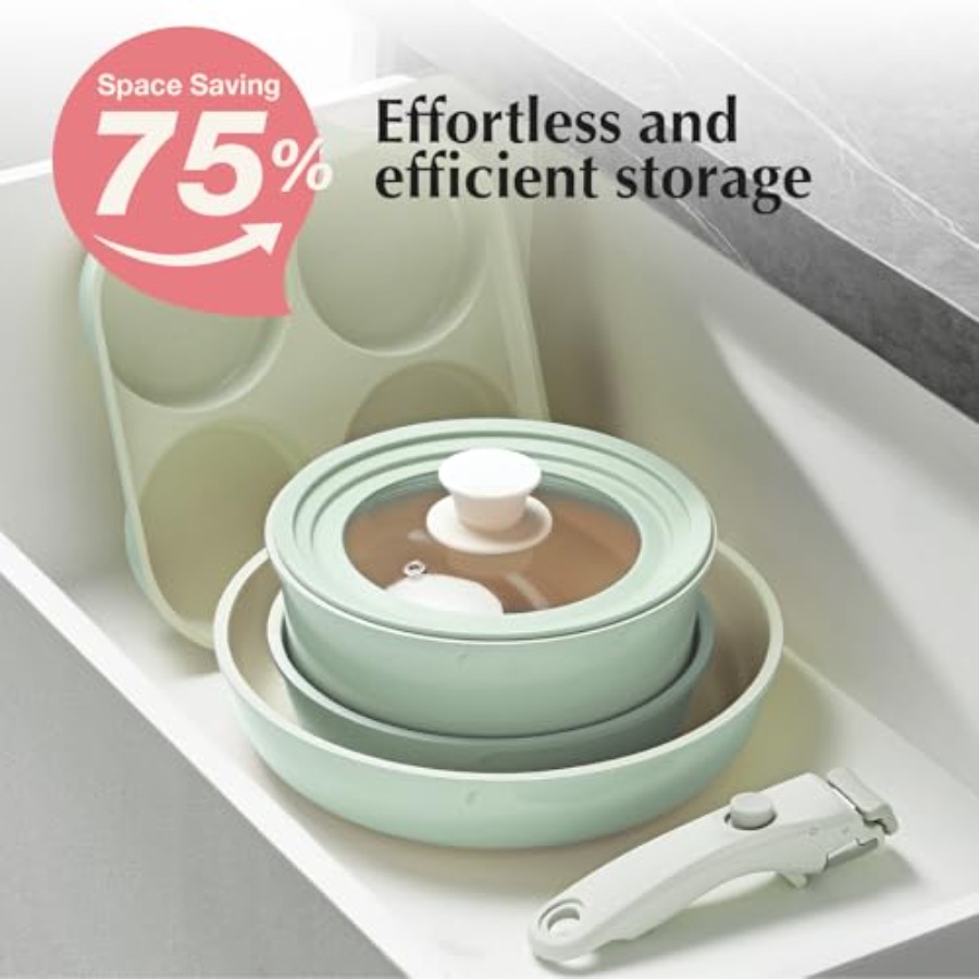 Conjunto de Panelas e Frigidei - Camping Cooking Set Detachable Handle avaliação e preço