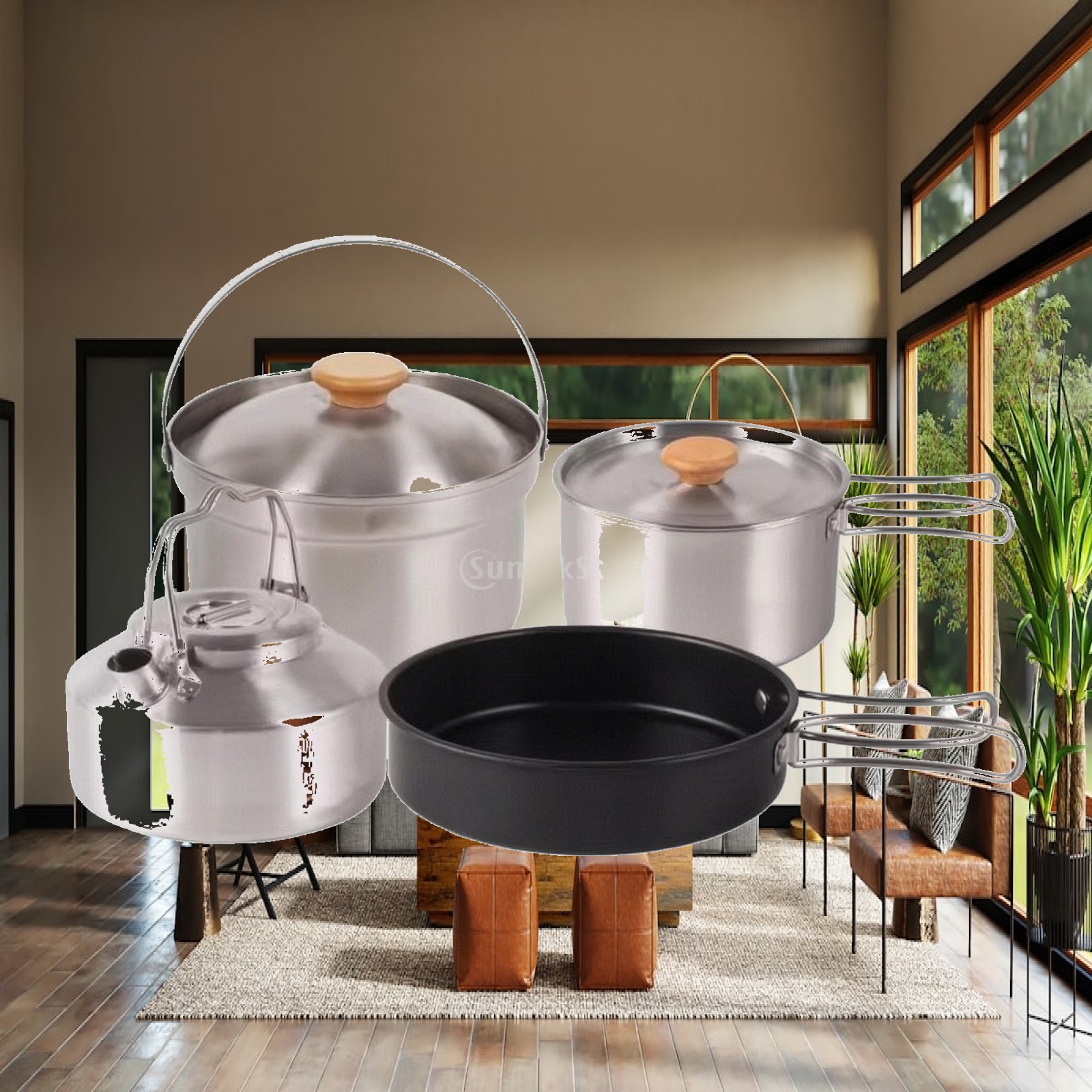 Conjunto de Cozinha para Campi - Camping Cooking Set With Kettle avaliação e preço