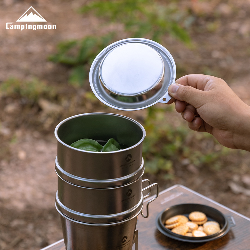 CAMPINGMOON S-SD Panela de Aço - Camping Cooking Dishes avaliação e preço
