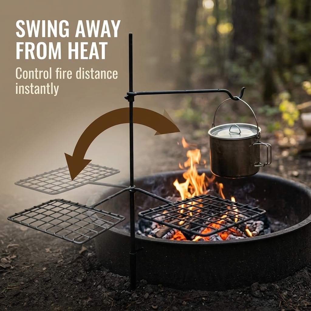 Conjunto de Grelha Giratória,  - Camping Cooking Over Fire avaliação e preço