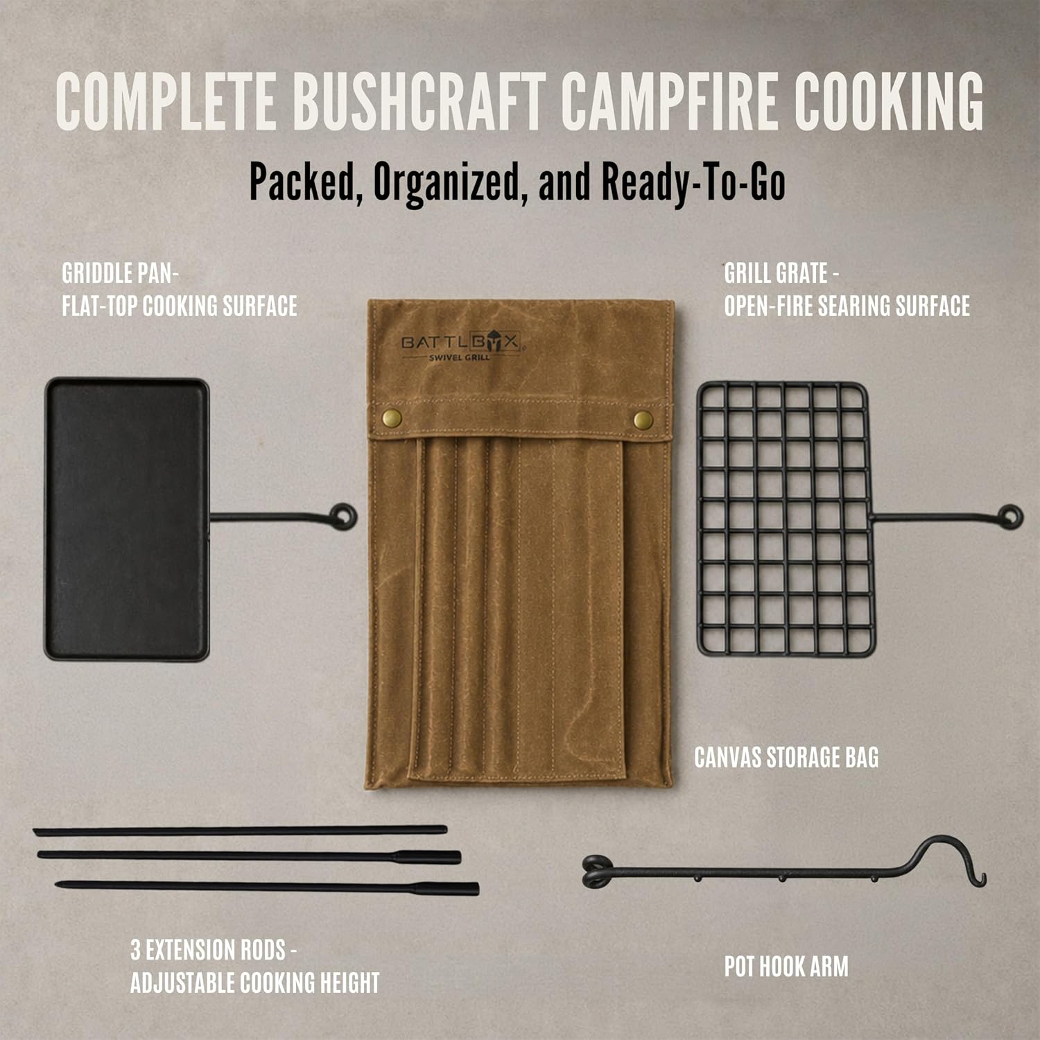 Conjunto de Grelha Giratória,  - Camping Cooking Over Fire avaliação e preço
