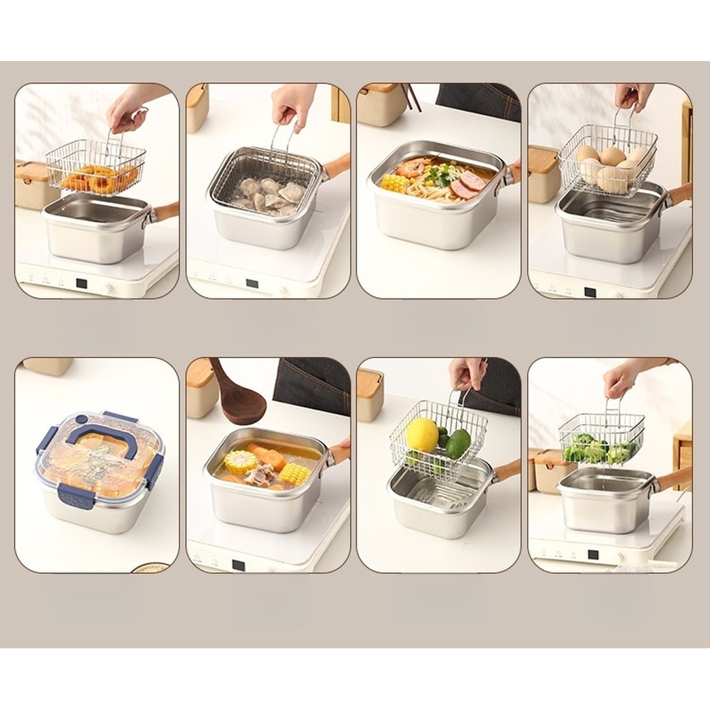 Conjunto de 1 Panela Quadrada  - Camping Cooking Set Detachable Handle avaliação e preço