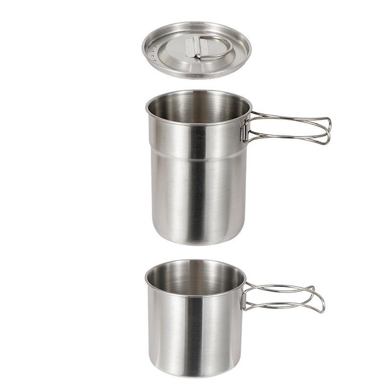 2 pçs/set chaleira de acampame - Camping Cooking Set With Kettle avaliação e preço