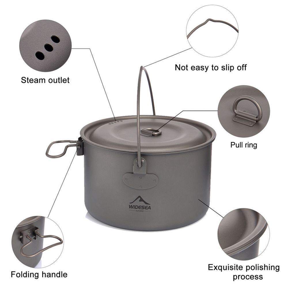 Widesea-Conjunto De Panelas De - Camping Cooking Pot Set avaliação e preço