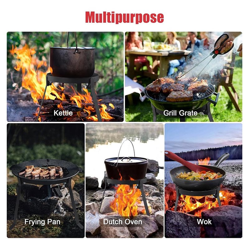 A02F - Suporte de Churrasco Po - Camping Cooking Over Fire avaliação e preço