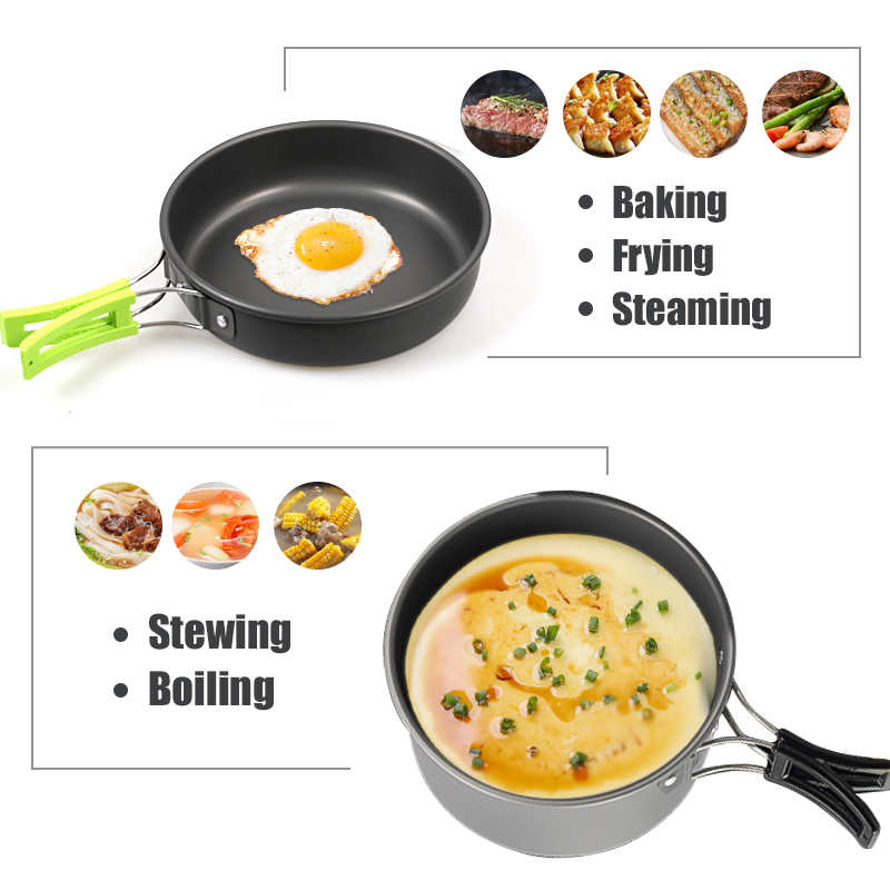 Westtune kit de panelas de aca - Camping Cooking Set With Kettle avaliação e preço