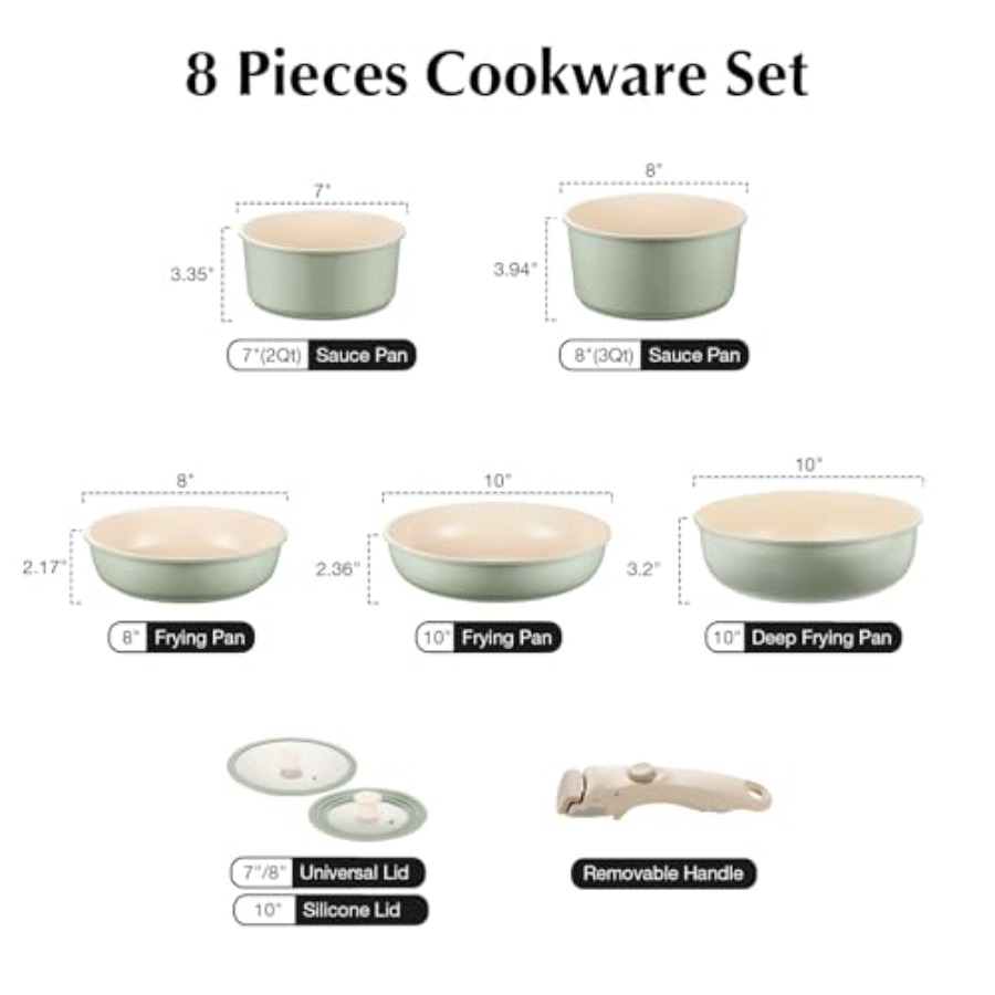Conjunto de Panelas e Frigidei - Camping Cooking Set Detachable Handle avaliação e preço