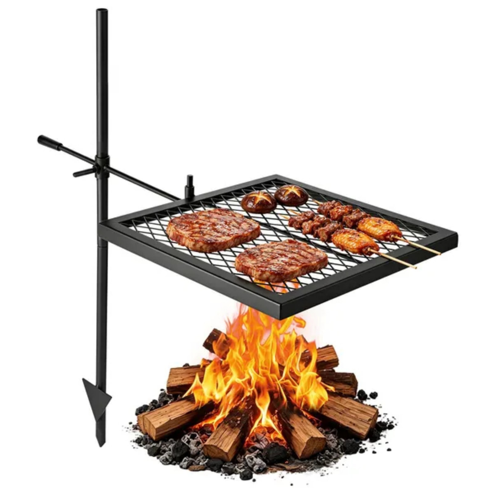 Grelha Giratória Reforçada par - Camping Cooking Over Fire avaliação e preço