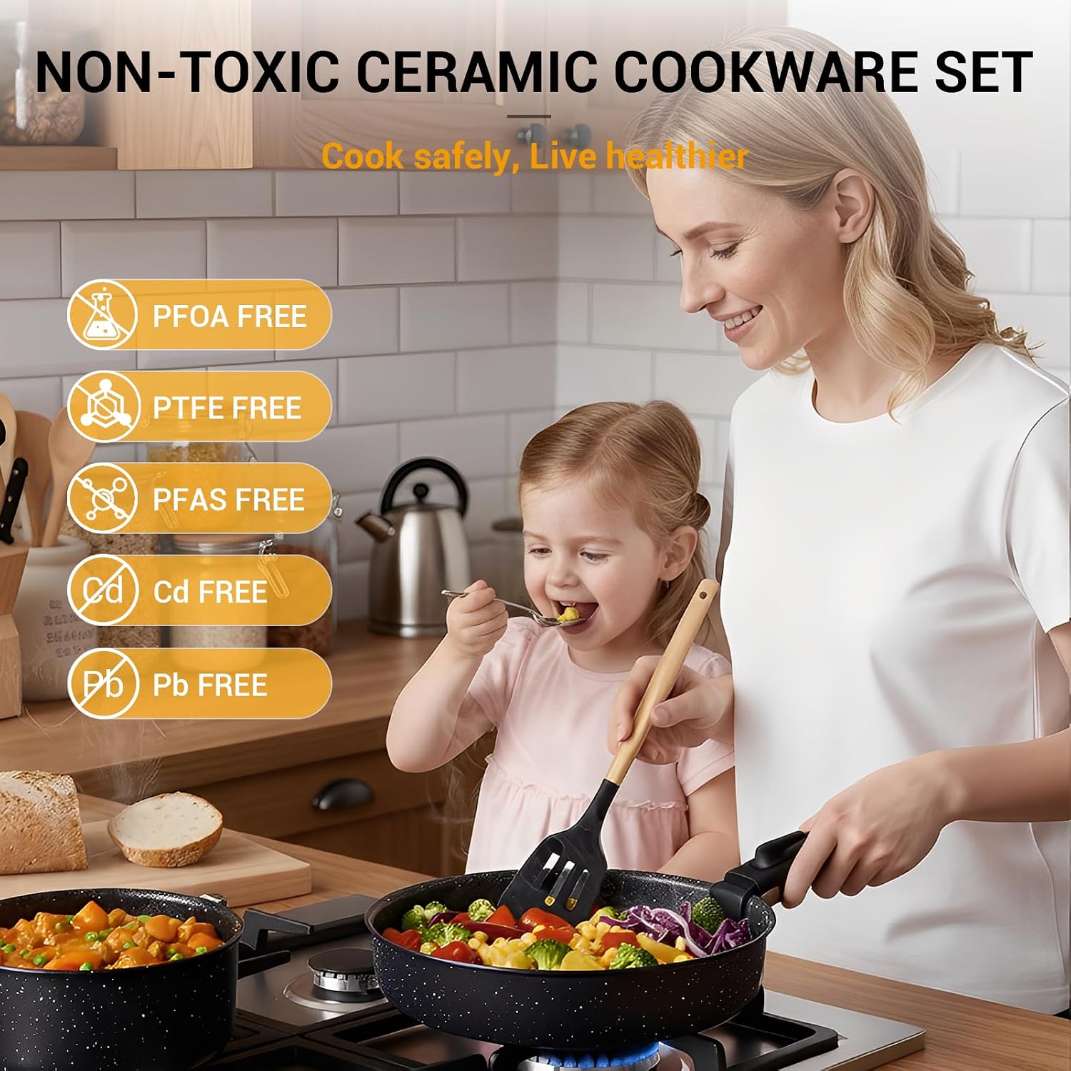 Conjunto de Panelas Antiaderen - Camping Cooking Set Detachable Handle avaliação e preço