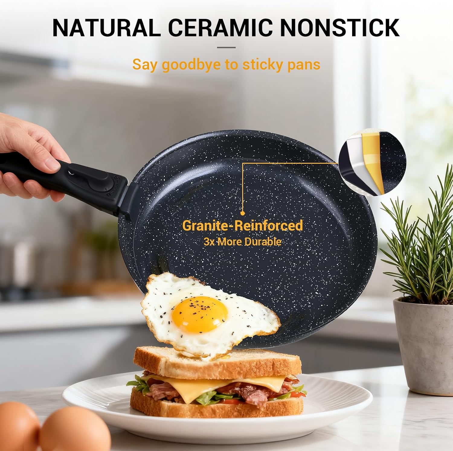 Conjunto de Panelas Antiaderen - Camping Cooking Set Detachable Handle avaliação e preço