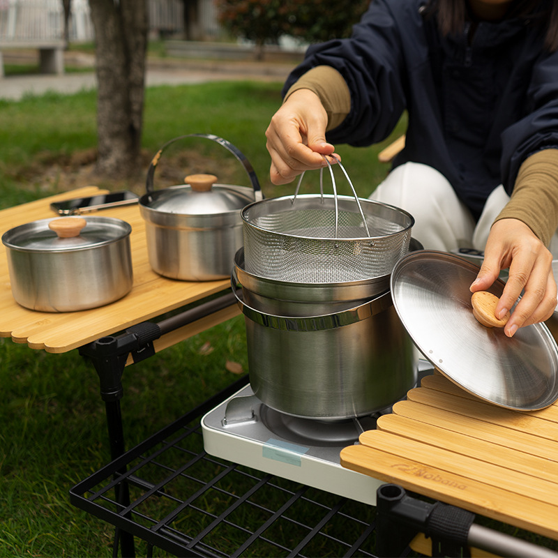Nobana mais novo conjunto de p - Camping Cooking Pot Set avaliação e preço