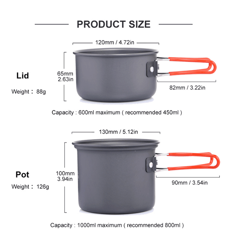 Widesea ultraleve acampamento  - Camping Cooking Pot Set avaliação e preço