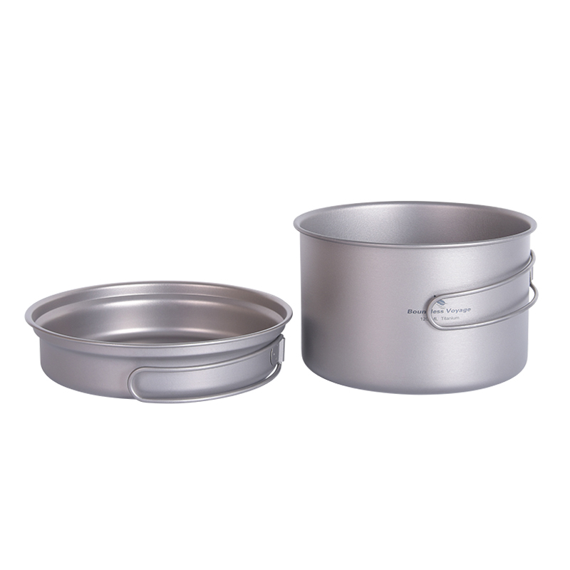 Frigideira de titânio de viage - Camping Cooking Set With Kettle avaliação e preço