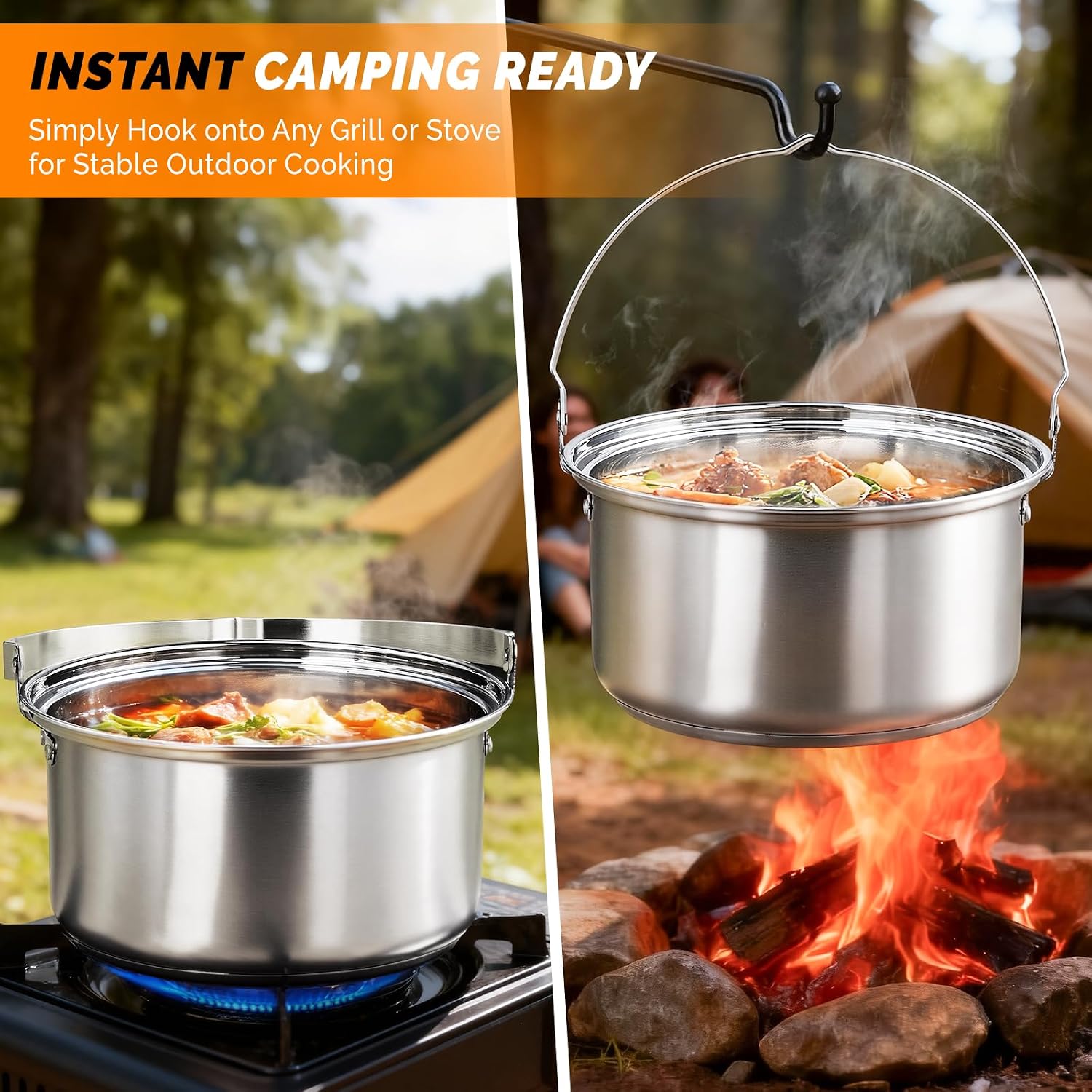 Conjunto de Utensílios de Cozi - Camping Cooking Set With Kettle avaliação e preço
