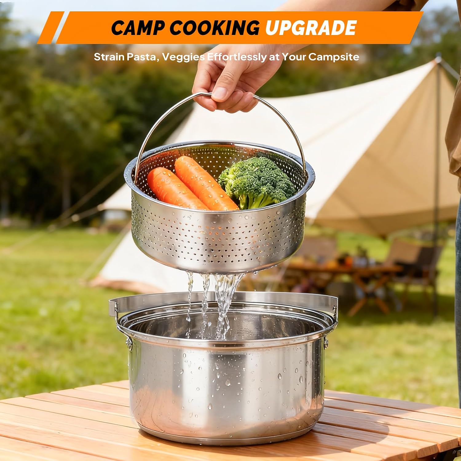 Conjunto de Utensílios de Cozi - Camping Cooking Set With Kettle avaliação e preço