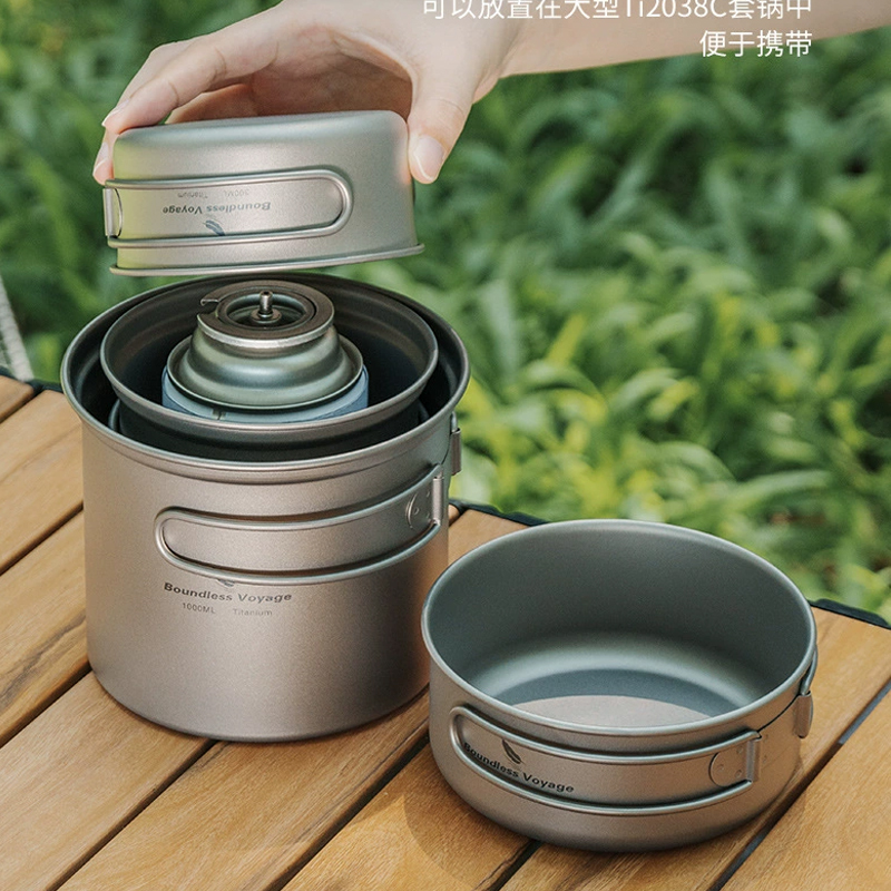Conjunto de Panela Dobrável de - Camping Cooking Pot Set avaliação e preço