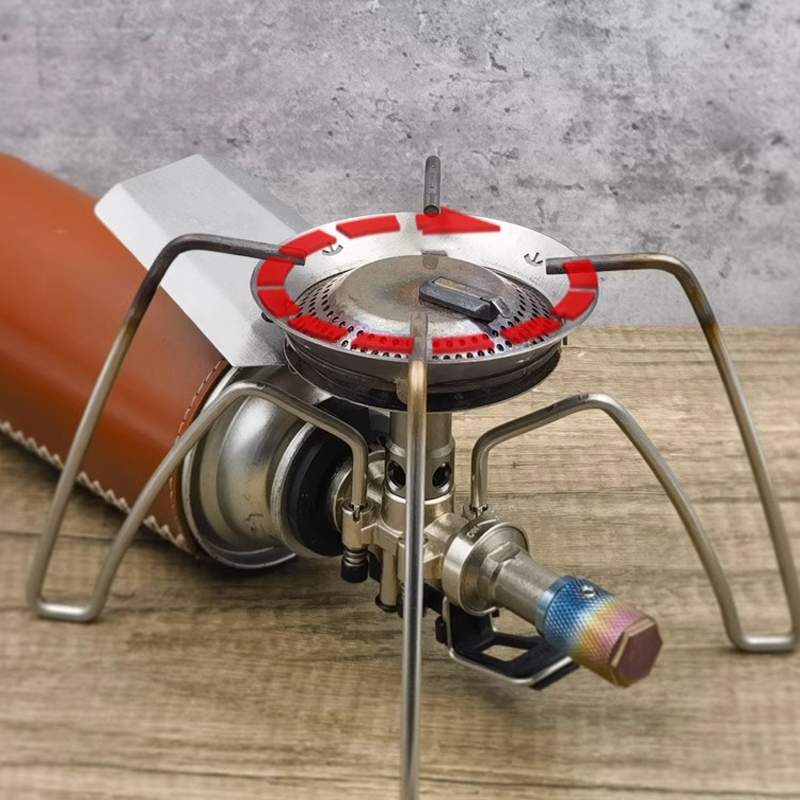 Escudo de vento de gás de titâ - Cooking On Camping Stove avaliação e preço