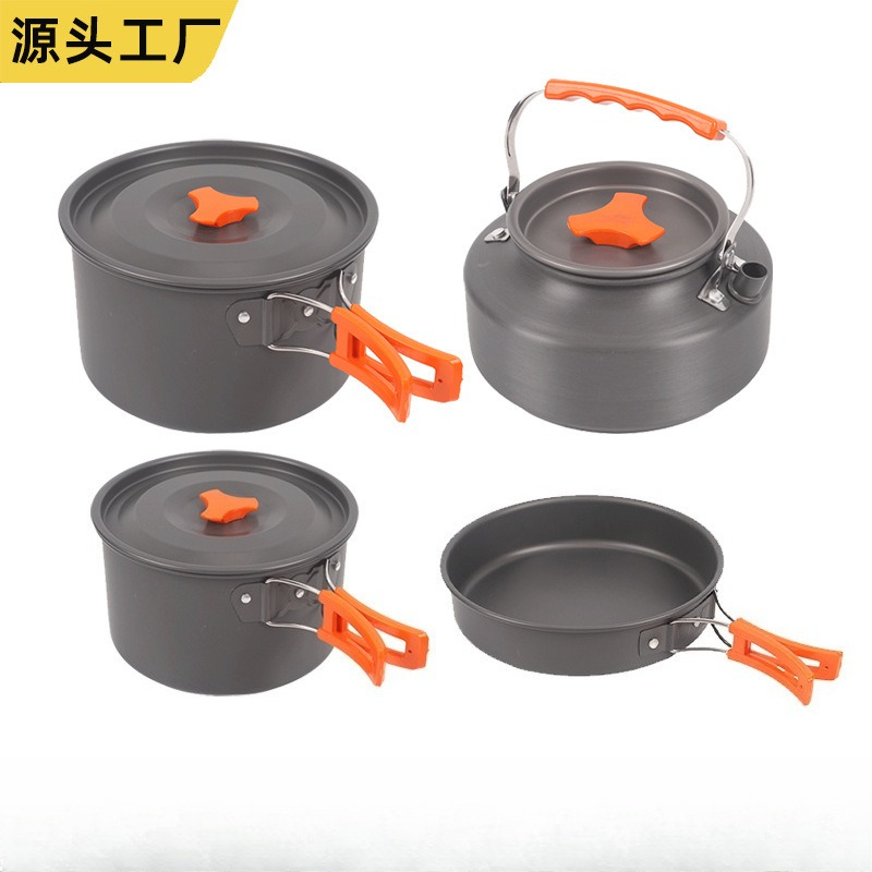 Conjunto de Utensílios de Cozi - Camping Cooking Set With Kettle avaliação e preço