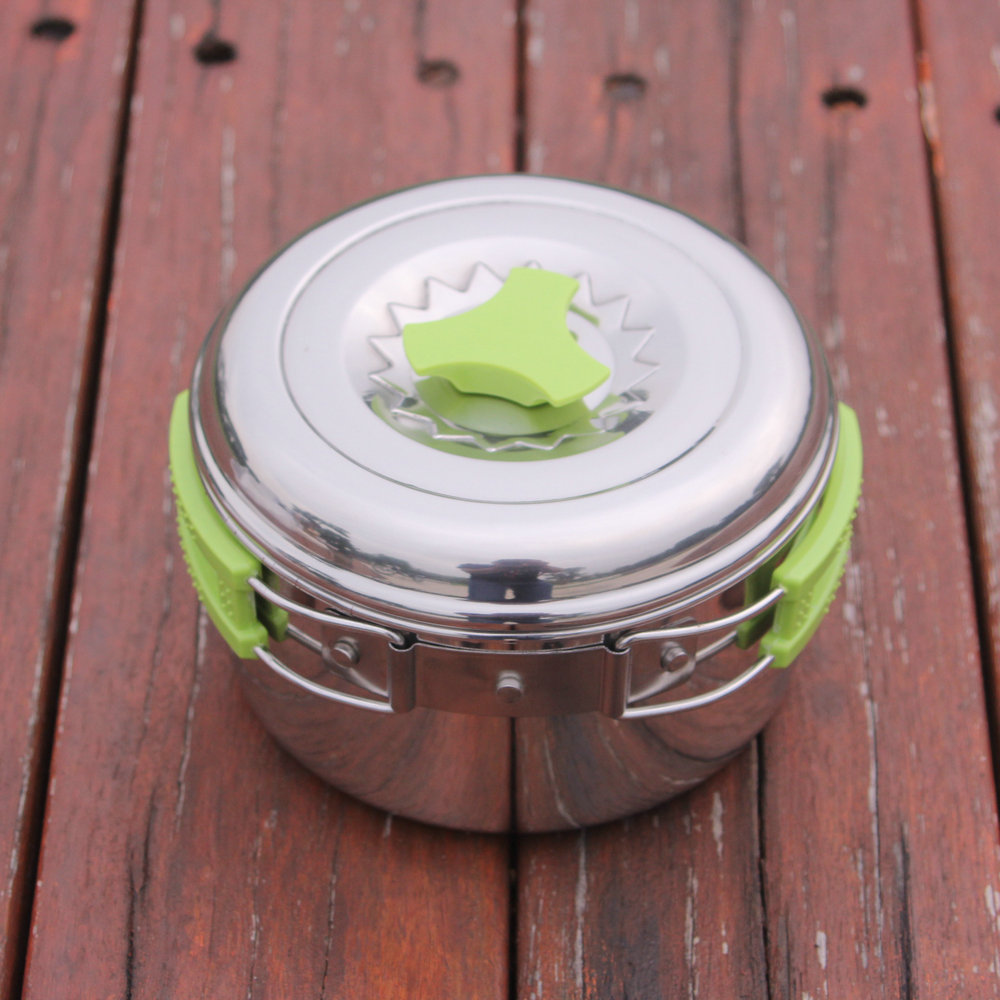 Pote de acampamento leve aço i - Camping Cooking Backpack avaliação e preço