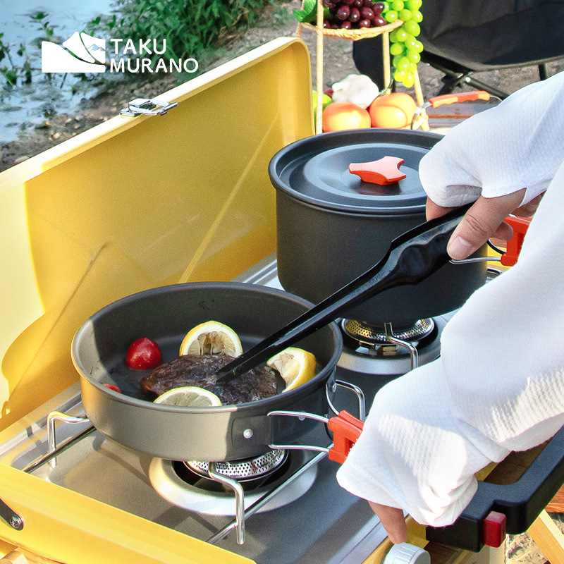 Conjunto de Utensílios de Cozi - Camping Cooking Set With Kettle avaliação e preço