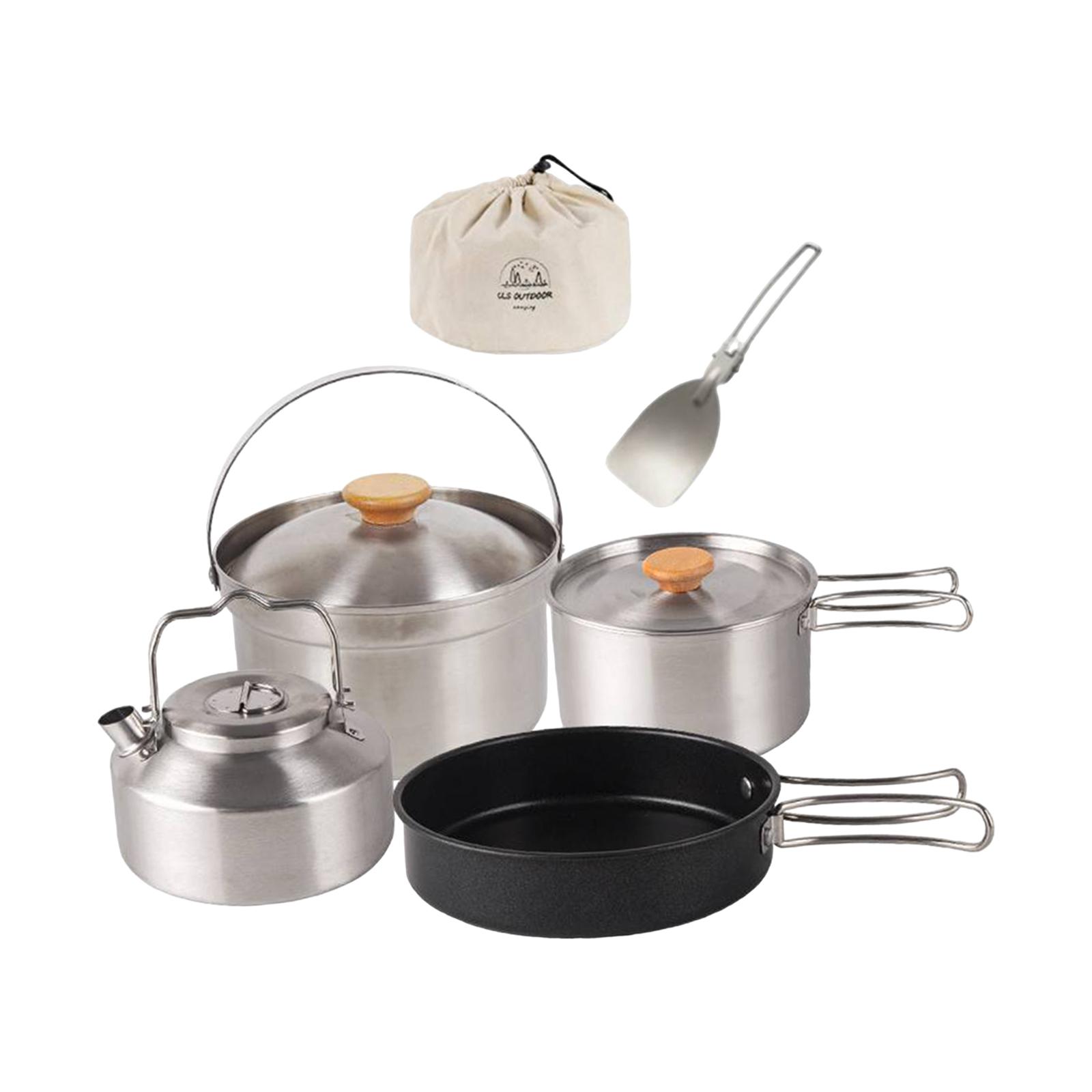 Conjunto de Utensílios de Cozi - Camping Cooking Set With Kettle avaliação e preço