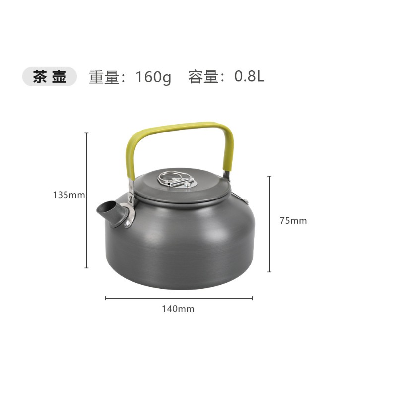 Conjunto de Utensílios de Cozi - Camping Cooking Set With Kettle avaliação e preço