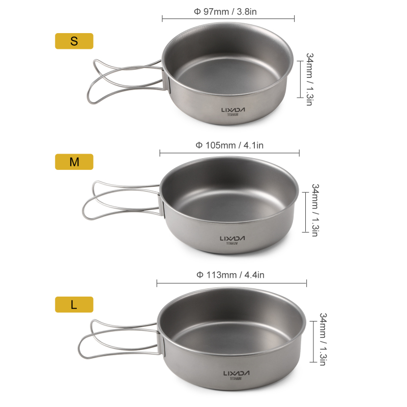 Lixada tigelas de titânio ultr - Camping Cooking Dishes avaliação e preço