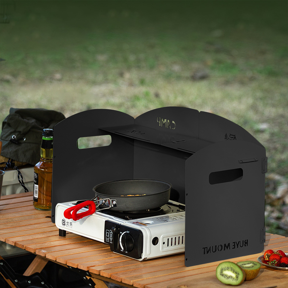 Pára-brisa dobrável para fogão - Cooking On Camping Stove avaliação e preço