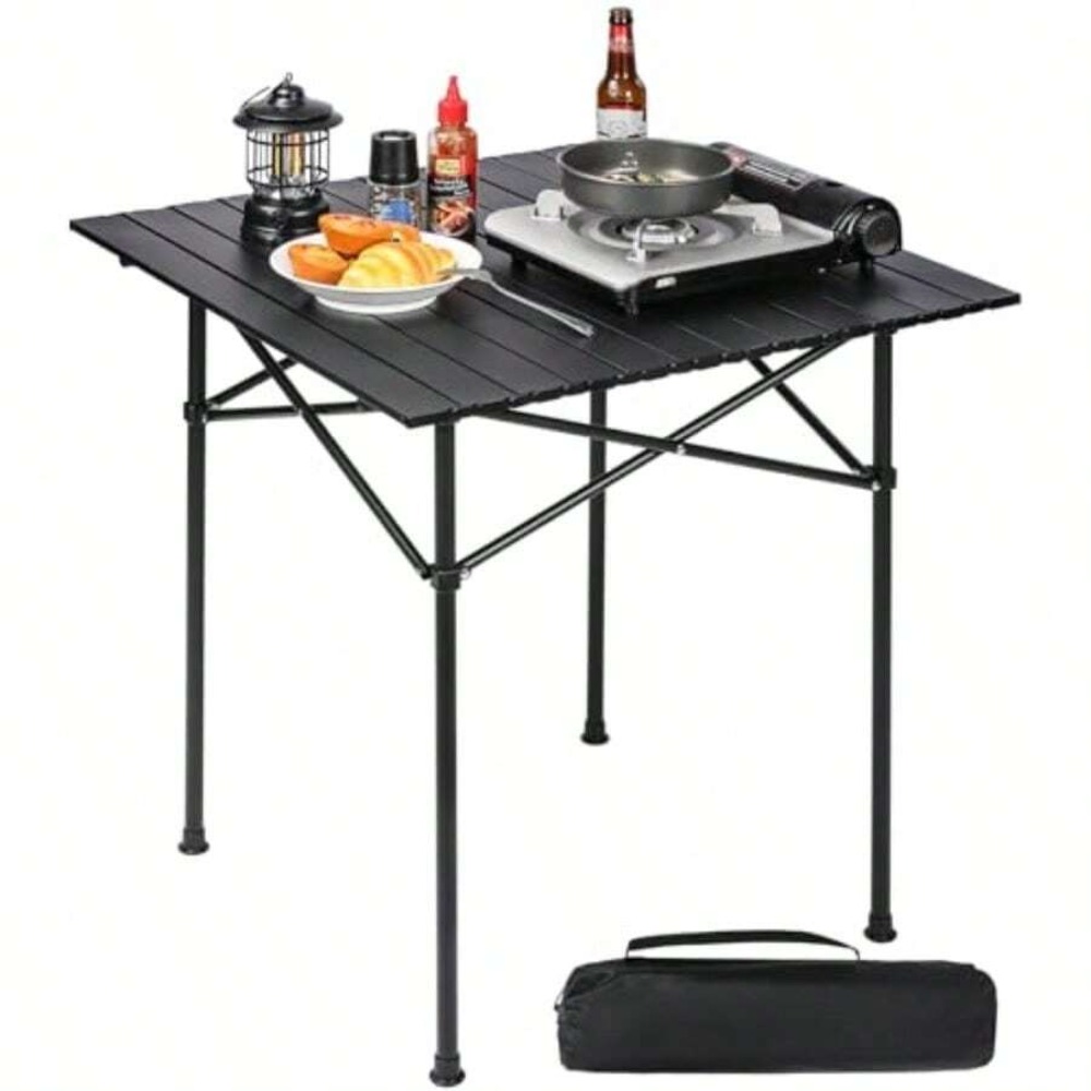 Mesa de Camping Dobrável Preta - Camping Cooking Requirements avaliação e preço