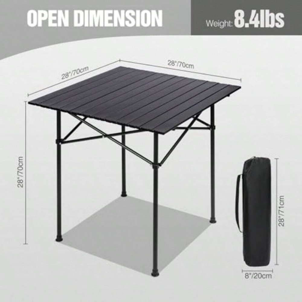 Mesa de Camping Dobrável Preta - Camping Cooking Requirements avaliação e preço