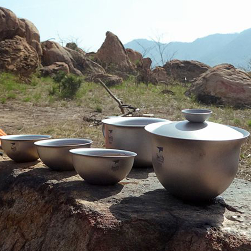 Keith Titanium Kung Fu Tea Set - Camping Cooking Set With Kettle avaliação e preço