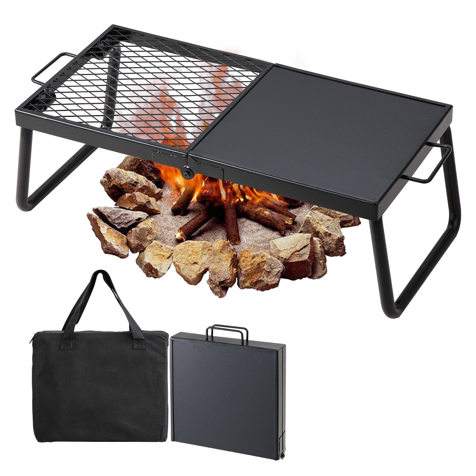 Grelha Dobrável para Fogueira, - Camping Cooking Over Fire avaliação e preço